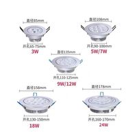 Spots encastrés LED, luminaires de plafond LED, spots domestiques à trois faisceaux, appliques murales réglables à 3 watts avec rendu des couleurs élevé