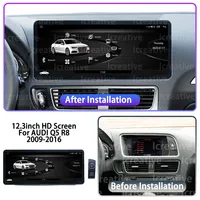 Lecteur multimédia automobile 12,3 pouces pour Audi Q5 2009-2016 GPS Navi Apple CarPlay Android Auto Mirror Link Carte 3D Écran tactile DSP Stéréo