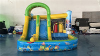 Château gonflable de jouet d'enfant populaire sautant la glissière d'eau de rebond Combo château commercial videur gonflable château de piscine de Moonwalk
