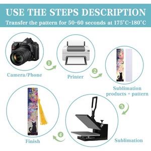 Cá nhân hoá tùy chỉnh PU da đọc tua Bookmark thăng hoa khuyến mại Bookmark - Product Image 5