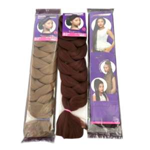 Proveedor Mayorista de Cabello Sintético Suave para Trenzas <span class=keywords><strong>Jumbo</strong></span> de 230g y 82 Pulgadas, Cabello Negro para Crochet para Mujeres, Extensiones de Trenzas Yaki - Product Image 2