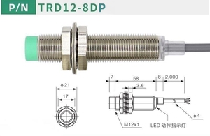 TRD12-8DP cảm biến chuyển đổi 3 dây 10-30V IP67 đầu ra Quy Nạp proxim PNP Cảm biến 8 mét Điện Dung Proximity cảm biến nhà sản xuất - Product Image 5