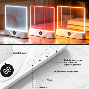 Nueva Lámpara de Lectura LED Plana Flexible para el Cuidado de los Ojos, Lámpara de Libro Recargable de 1200 mAh, Luz Nocturna para Mesita de Noche - Product Image 2
