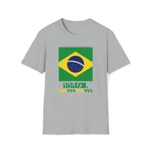 2024 Brasil camiseta hombres mujeres niños verano Casual algodón camiseta estampado bajo demanda Ropa Camisetas ropa fresca OEM al por mayor