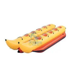 Mainan Taman Air musim panas kualitas tinggi permainan yang dapat ditarik tabung ikan terbang Perahu pisang tiup