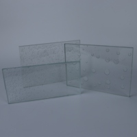 Panel de Vidrio Decorativo Transparente con Patrón de Burbujas Integrado, Vidrio Artístico para Puertas, Ventanas, Divisiones y Decoración del Hogar