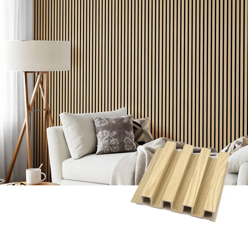 factory price custom interior decorative strip wood plastic composite cladding wood alternative WPC wall panel