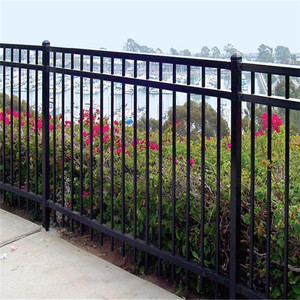 Panneaux de clôture en acier de sécurité noirs de 2,4 m de long et 1,8 m de haut, pour jardin extérieur, galvanisés, en <span class=keywords><strong>fer</strong></span> <span class=keywords><strong>forgé</strong></span>, modélisation 3D, imperméables - Product Image 4