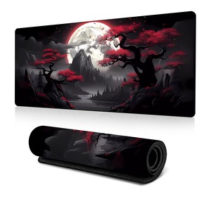 Tùy Chỉnh XXL Mở Rộng Chơi Game Chuột Pad Bàn <span class=keywords><strong>Mat</strong></span> Với Khâu Cạnh Non-Slip Cao Su Cơ Sở Anime Trăng Tròn Nhật Bản Thiết Kế - Product Image 6