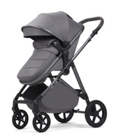 Poussette multifonctionnelle 2-en-1 haut de gamme avec nacelle et système de voyage inclinable pour nouveau-nés