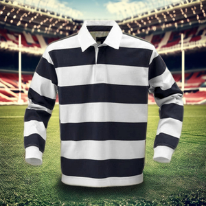 Maglia da Rugby personalizzata da uomo e da donna Polo a righe traspiranti a maniche lunghe <span class=keywords><strong>abbigliamento</strong></span> <span class=keywords><strong>sportivo</strong></span> da <span class=keywords><strong>calcio</strong></span> per adulti - Product Image 4