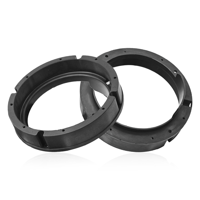 AK-137 6.5-inch Speaker Adapter Rings with Waterproof Cover for Volkswagen Golf 6-Hole Black Waterproof Plastic Speaker Gasket