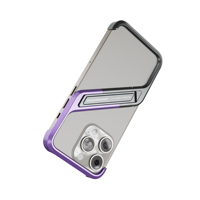 Boneruy nouveau Design M09 métal violet sans cadre couverture de téléphone en alliage d'aluminium étui de téléphone portable pour Iphone 16 Pro Max étui