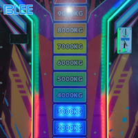 Machine de boxe d'arcade à monnayeur, testeur de force de frappe avec écran numérique LED, échelle de puissance 10000KG pour parc d'attractions
