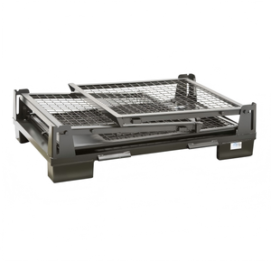 Pallets métalliques empilables en treillis d'acier avec roulements à billes pour entrepôt et usage en restaurant – Modèle <span class=keywords><strong>Depot</strong></span> Fit - Product Image 6