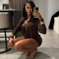 Robe Mini Moulante Sexy pour Femme, Élégante, Creuse, pour Soirée, Club, Décontractée, Streetwear, Vente en Gros