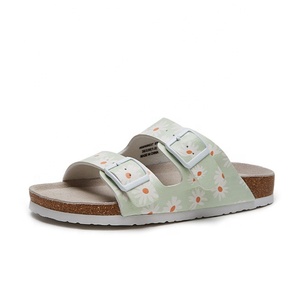 Nuovi sandali da <span class=keywords><strong>donna</strong></span> per esterno <span class=keywords><strong>con</strong></span> cinturini <span class=keywords><strong>con</strong></span> fibbia e stampa a margherita fresca <span class=keywords><strong>con</strong></span> poggiapiedi in morbida Memory Foam - Product Image 1