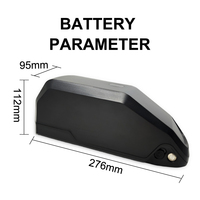 Batterie de vélo électrique triangulaire très petite et courte pour tube diagonal 36V 10Ah 15Ah 48V 10Ah 52V 10Ah pour moteurs BBS01 BBS02 TSDZS TSDZ2B