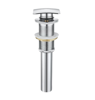 Vanne Click Clack G1-1/4" en laiton, bouchon de vidange de lavabo et de douche chromé, siphon de lavabo escamotable pour salle de bain avec tube d'extension