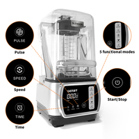 Mixeur professionnel 2000 ml, robuste et silencieux, avec isolation acoustique, pour usage commercial