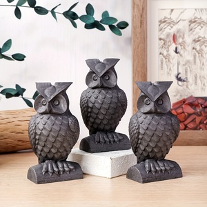 Vente en gros de shungite de haute qualité en forme de hibou, pierre précieuse naturelle utilisée pour la décoration intérieure unique et les cadeaux de fêtes - Product Image 6