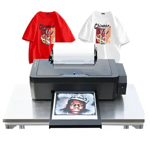 Vendite all'ingrosso A3 Direct to Film Transfer Tshirt Garment Printer forno powder Bundle 30 cm DTF Printer Machine