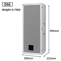 Sistema de Sonido Profesional DS6 de 110W con Columnas Blancas para Conferencias