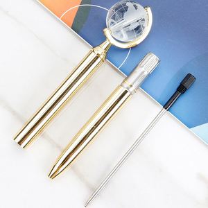 Stylo en métal transparent haut de gamme avec globe en cristal, cadeau promotionnel d'entreprise avec logo personnalisé, largeur d'écriture de 1,0 mm - Product Image 4