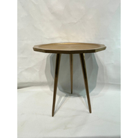 Table basse moderne élégante en bois massif avec structure en aluminium, design minimaliste, mobilier de salon, prix de gros, collection