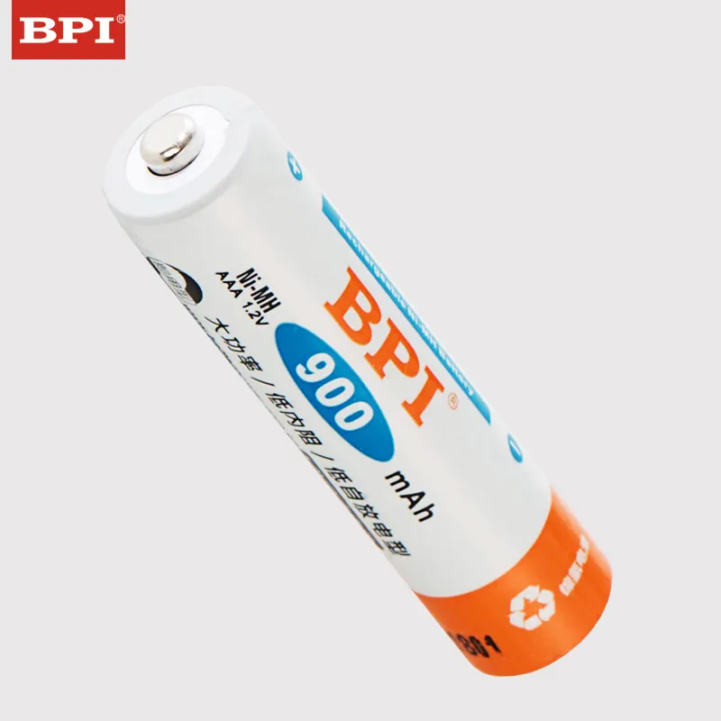 BPI A+ High Quality 1.2V 900mAh AAA Small Ni-Mh Rechargeable Battery For Remote Control