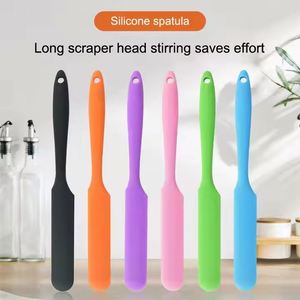 Spatule à long manche en silicone de qualité alimentaire pour pâtisserie, grattoir à pot, spatule pour gâteau, crème, beurre, outils résistants à la chaleur - Product Image 3