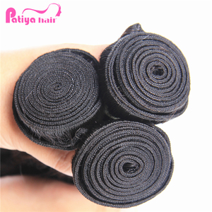 Paquetes de cabello tejido barato en línea estilo de onda rizada suelta doble dibujada para mujeres paquetes de cabello Remy malasio crudo negro sin procesar - Product Image 6