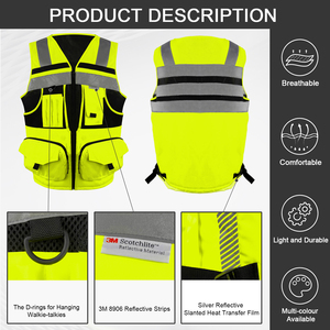 3M nastro riflettente maglia di sicurezza giubbotto riflettente gilet multifunzionale flessibile da lavoro all'aperto - Product Image 3