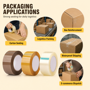 Ruban adhésif d'étanchéité en BOPP PLA acrylique à base de bio-matériaux pour l'emballage transparent haut de gamme, la fermeture de cartons et la personnalisation imprimée - Product Image 5