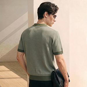<span class=keywords><strong>Polo</strong></span> da Golf in Poliestere di Alta Qualità con Logo Personalizzato, Maglietta <span class=keywords><strong>Polo</strong></span> Traspirante a Collo a V per <span class=keywords><strong>Uomo</strong></span>, Manica Corta Elasticizzata - Product Image 3