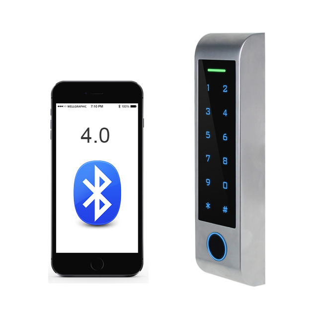 Factory Wholesale Bluetooth RFID EM/MF Card Code Reader Smart Phone Remote Control Biometric Fingerprint Waterproof IP66 Gate