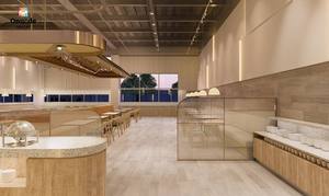 Mostrador de Exhibición para Comida Rápida, Personalizado, de Acero Inoxidable y MDF |   Mostrador Moderno y Ecológico con Iluminación LED para Restaurante/Cafetería - Product Image 4