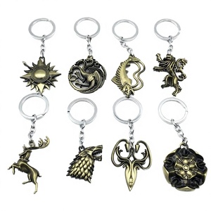 Set di Portachiavi con Stemma Familiare di <span class=keywords><strong>Game</strong></span> <span class=keywords><strong>of</strong></span> Thrones GTR0101, Ciondolo in Lega Leggero e Alla Moda Fatto <span class=keywords><strong>a</strong></span> Mano - Product Image 3