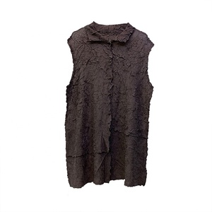 Pakaian Wanita Blus Wanita Musim Panas 2023 Obral Kemeja Tanpa Lengan Timbul Kebesaran Musim Panas 2020 - Product Image 5