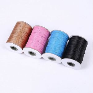 High Quality Free Sample Custom Colors Polyester Material 2mm 3mm Round Wax Cotton Cord for DIY - Product Image 3