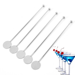 Agitateur à <span class=keywords><strong>cocktail</strong></span> en acier inoxydable personnalisé, rond, avec un coussin, bâtonnets à mélanger, outil de bar pour la Russie, Haas Brothers, Nude Spirits, Felene - Product Image 4