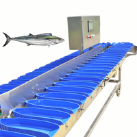 Spaanse Makreel Clow Trepang Rivierkreeft Kreeft Vis Meerdere Niveaus Sorteermachine Oester Garnalen Gewichtssorteermachine Sensor PLC Core 1