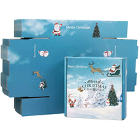 Vente en gros de boîte-cadeau de boule de Noël personnalisée solide et belle de luxe avec impression de logo facile à plier