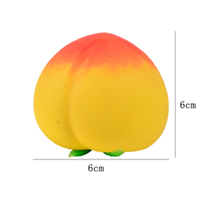 High Quality Eco-friendly Simulation Pink Peach Yellow Peach Shape Soft <b>Squeezing</b> Stress Relief Toys for Kids Boys and Girls - Product Image 6