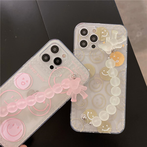Elaborato divertente Design Smlie con bracciale orso custodia morbida in TPU trasparente per iphone 12 Pro Max - Product Image 1