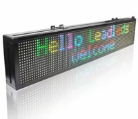 Affichage LED défilant P10 10 mm intérieur/extérieur, RVB couleur pleine, programmable 4G/WiFi, luminosité 4500 cd, étanche IP65, 4K/8K