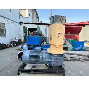 Máquina de pellets de madera de combustible de paja de aserrín de 300 kg/h máquina de prensa de pellets de madera de biomasa