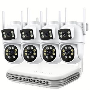 Kit de Cámaras de Seguridad DVR PTZ 4K Inalámbrico, con 4 Cámaras IR, Sistema de Vigilancia CCTV, Cámaras IP Inteligentes Solares de 8MP para el Hogar - Product Image 1