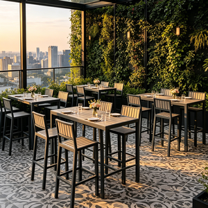 bar and Restaurant Chairs and <strong>Tables</strong> Simple Casual and High-end <strong>Table</strong> and Chair Set Sky <strong>Garden</strong> Restaurant <strong>Coffee</strong> Shop - Product Image 1