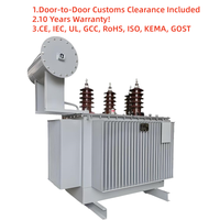 Transformateur de distribution immergé dans l'huile 1600 kVA 13,8 kV vers 400 V triphasé à enroulement en cuivre pour l'alimentation industrielle